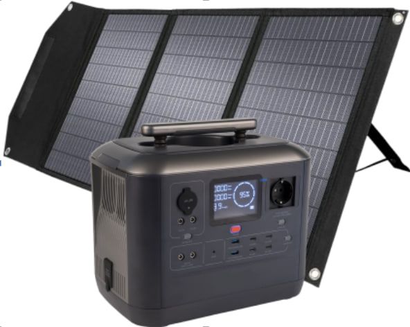 Комплект зарядна станція CP 1000 + розкладна панель 120W ALT-120, чорна.jpg